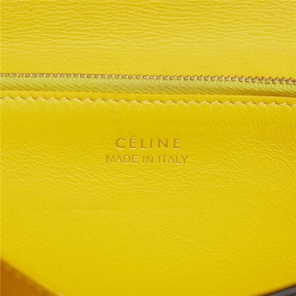 Celine Drummed Calfskin Large Multifunction Flap Wallet Souris - Picture 8 of 9